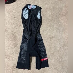 Castelli Women’s Sleeveless Triathlon / Cycling Skinsuit – Black – Zip Front